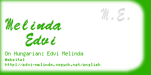 melinda edvi business card